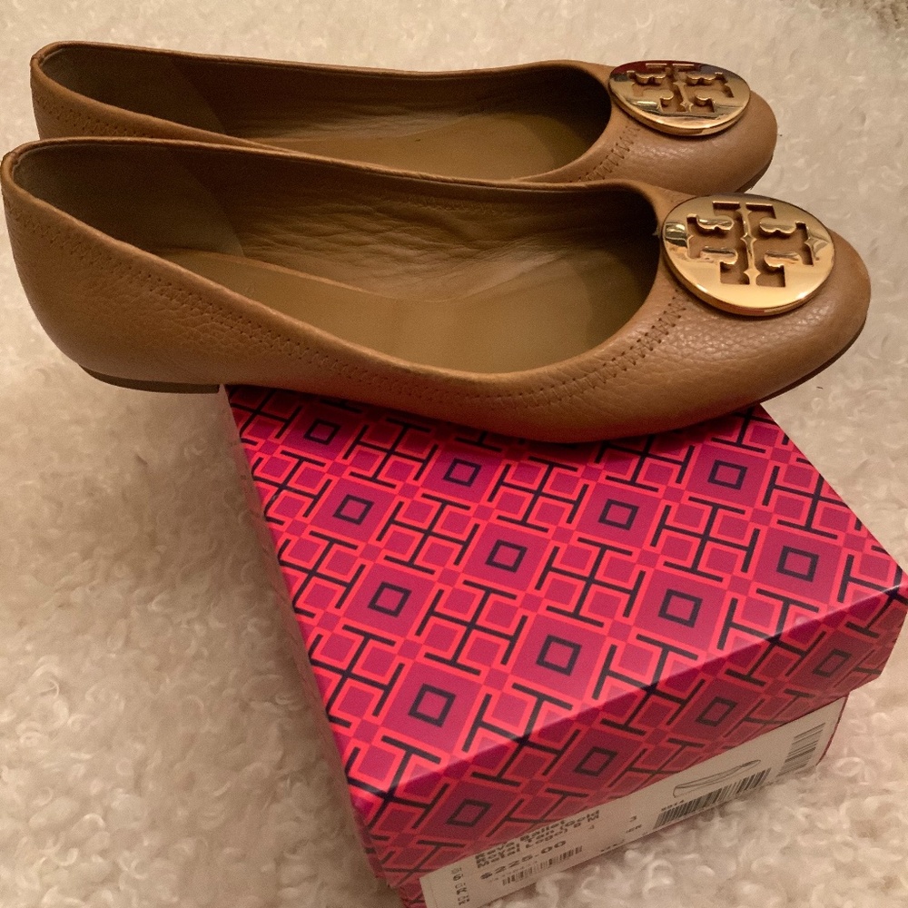 Tory Burch Reva Ballet Flats Royal Tan